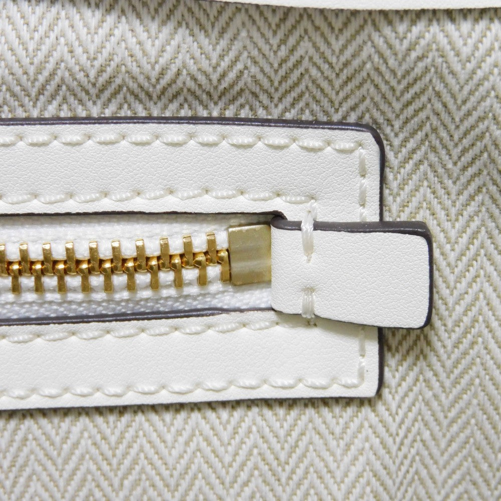 Tory Burch Tote Bag 145612 Bio Leather Warm White Double T logo Ella Bio Small Tote