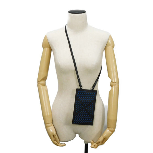 BOTTEGAVENETA Shoulder Bag 578205 VBOY2 1000 Calfskin Nero Perforated Phone Holder