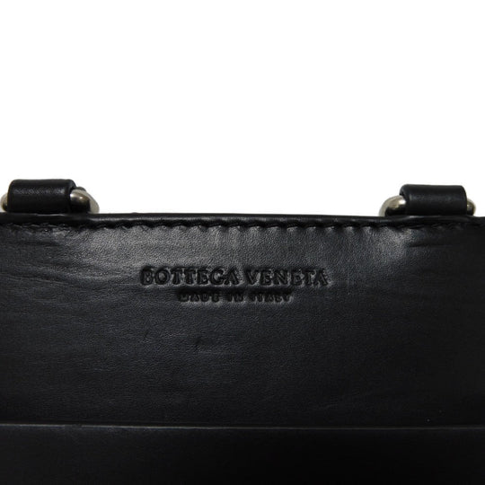 BOTTEGAVENETA Shoulder Bag 578205 VBOY2 1000 Calfskin Nero Perforated Phone Holder