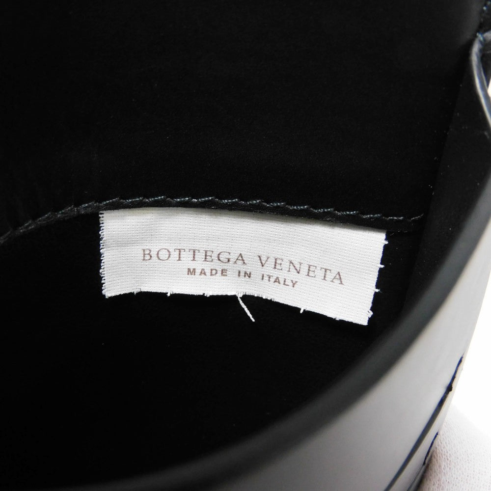 BOTTEGAVENETA Shoulder Bag 578205 VBOY2 1000 Calfskin Nero Perforated Phone Holder