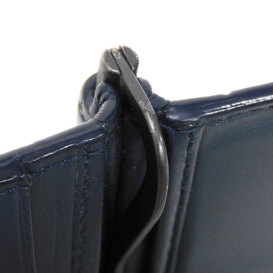 BOTTEGAVENETA Bifold Wallet 390877 V001N 4130 Calfskin Celeste INTRECCIATO Money clip wallet