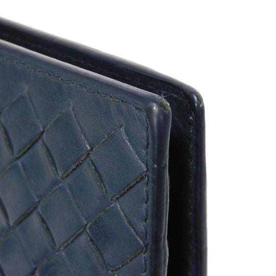 BOTTEGAVENETA Bifold Wallet 390877 V001N 4130 Calfskin Celeste INTRECCIATO Money clip wallet