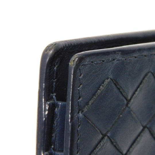 BOTTEGAVENETA Bifold Wallet 390877 V001N 4130 Calfskin Celeste INTRECCIATO Money clip wallet