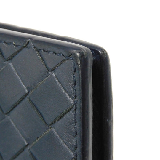 BOTTEGAVENETA Bifold Wallet 390877 V001N 4130 Calfskin Celeste INTRECCIATO Money clip wallet
