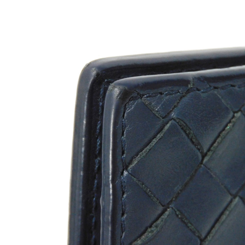 BOTTEGAVENETA Bifold Wallet 390877 V001N 4130 Calfskin Celeste INTRECCIATO Money clip wallet