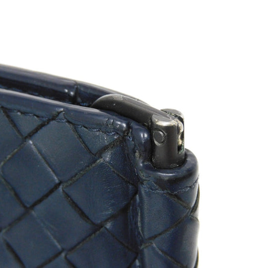 BOTTEGAVENETA Bifold Wallet 390877 V001N 4130 Calfskin Celeste INTRECCIATO Money clip wallet