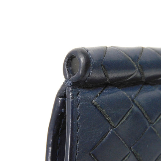 BOTTEGAVENETA Bifold Wallet 390877 V001N 4130 Calfskin Celeste INTRECCIATO Money clip wallet