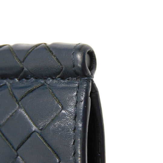 BOTTEGAVENETA Bifold Wallet 390877 V001N 4130 Calfskin Celeste INTRECCIATO Money clip wallet