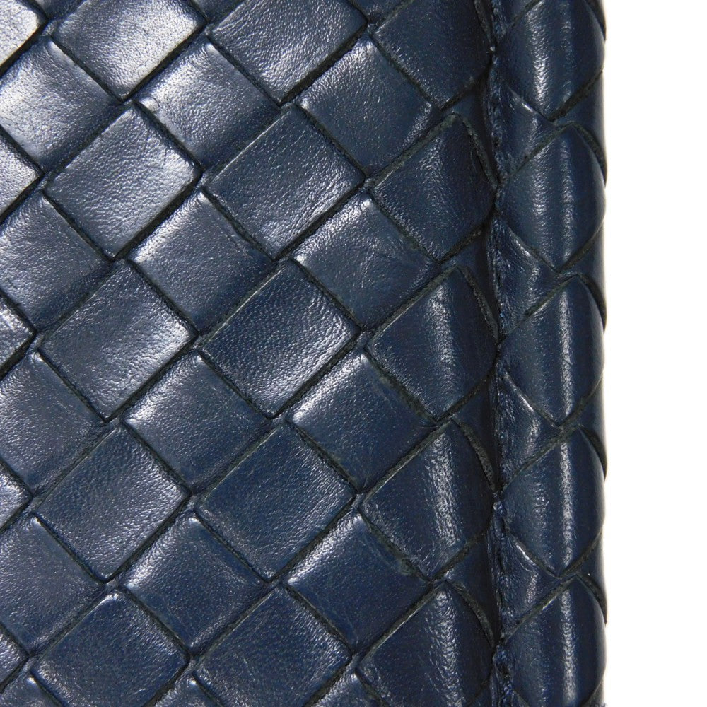 BOTTEGAVENETA Bifold Wallet 390877 V001N 4130 Calfskin Celeste INTRECCIATO Money clip wallet