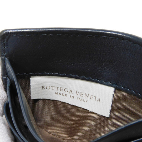 BOTTEGAVENETA Bifold Wallet 390877 V001N 4130 Calfskin Celeste INTRECCIATO Money clip wallet