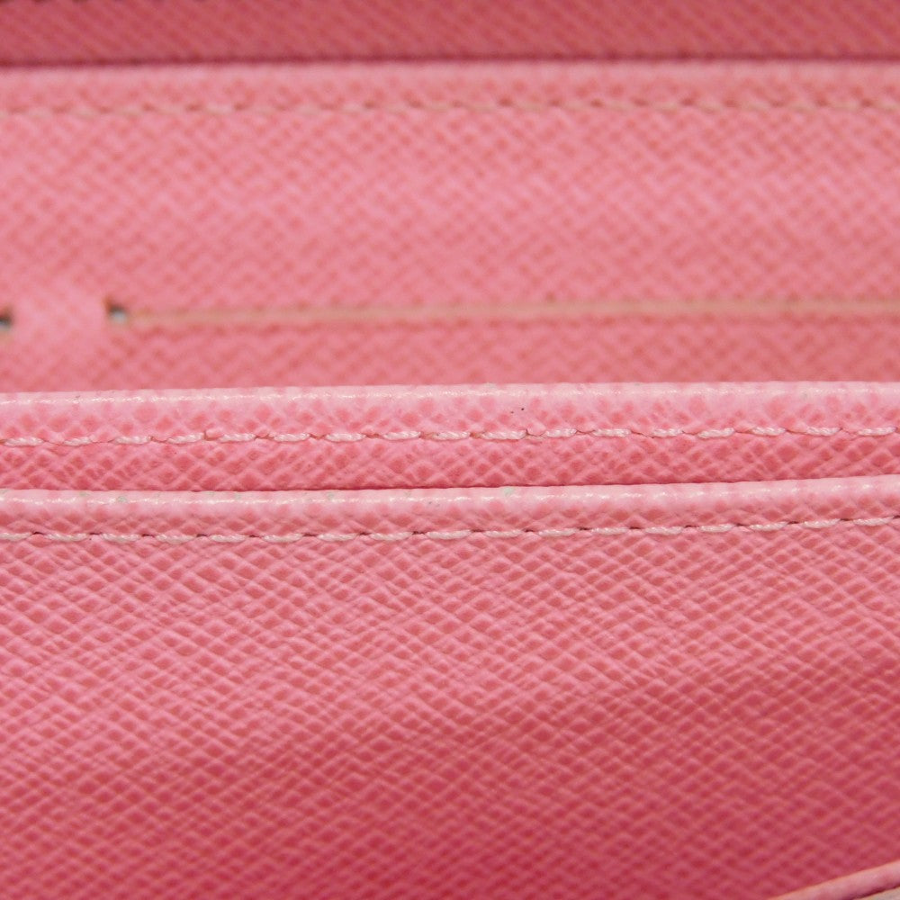 LOUIS VUITTON Long Wallet Purse M60291 Monogram canvas (illustration print) x grain leather (embossed) Rose Monogram Illustre Zippy wallet