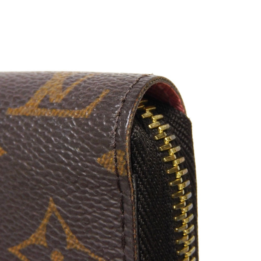 LOUIS VUITTON Long Wallet Purse M60291 Monogram canvas (illustration print) x grain leather (embossed) Rose Monogram Illustre Zippy wallet