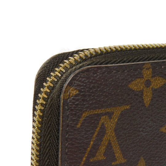 LOUIS VUITTON Long Wallet Purse M60291 Monogram canvas (illustration print) x grain leather (embossed) Rose Monogram Illustre Zippy wallet