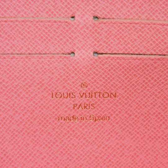 LOUIS VUITTON Long Wallet Purse M60291 Monogram canvas (illustration print) x grain leather (embossed) Rose Monogram Illustre Zippy wallet