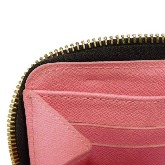 LOUIS VUITTON Long Wallet Purse M60291 Monogram canvas (illustration print) x grain leather (embossed) Rose Monogram Illustre Zippy wallet