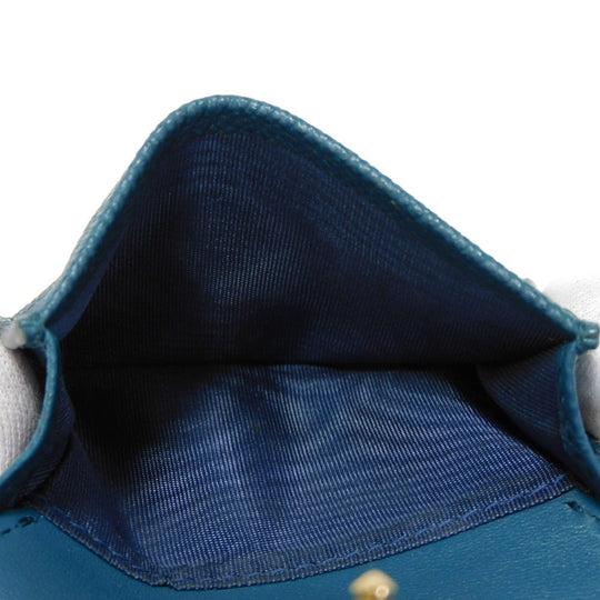 Dior Tri-fold wallet S2084OBAE_M01Z Grained calfskin (embossed) Steel blue CD logo 30 Montaigne Compact Wallet