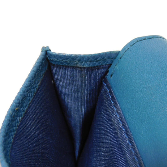 Dior Tri-fold wallet S2084OBAE_M01Z Grained calfskin (embossed) Steel blue CD logo 30 Montaigne Compact Wallet