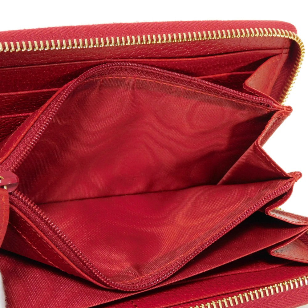 GUCCI Long Wallet Purse 524790 9SBCG 9093 Baia de la linen canvas x calf leather Tricolor logo Baiadera Zip Around Wallet