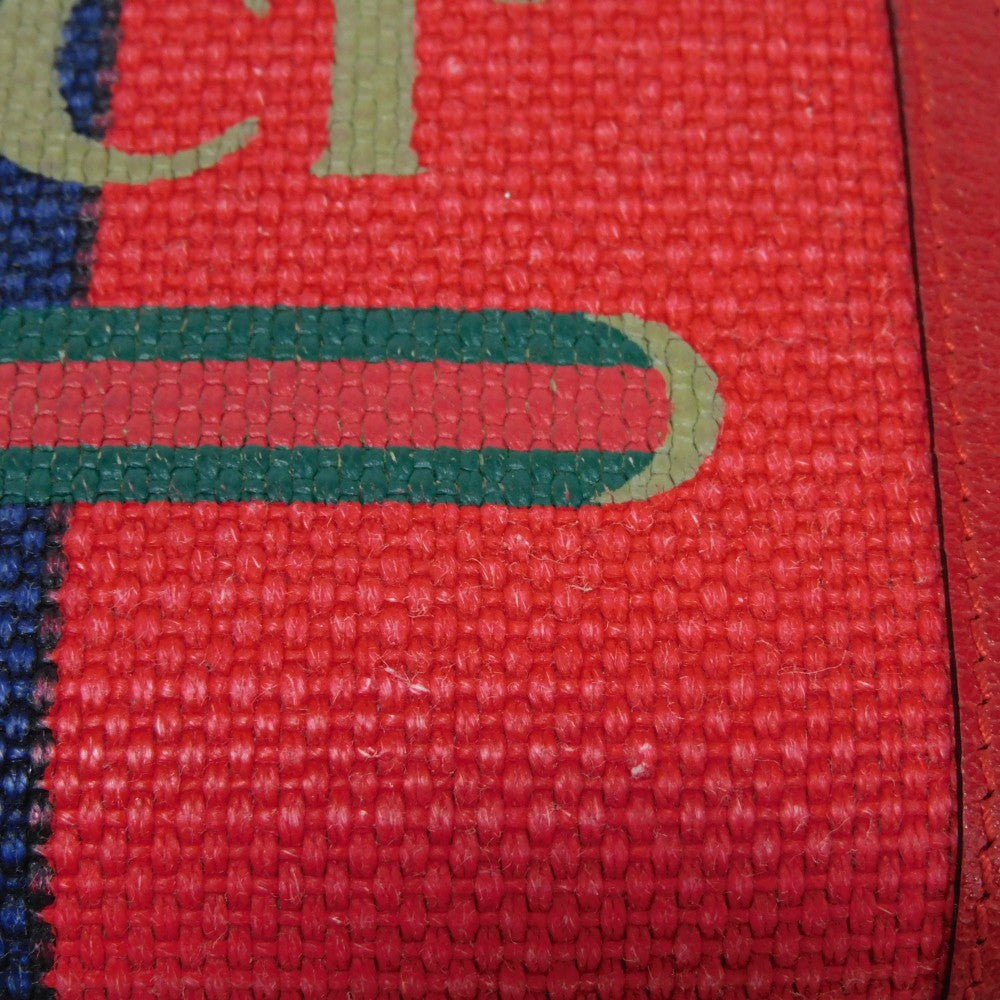 GUCCI Long Wallet Purse 524790 9SBCG 9093 Baia de la linen canvas x calf leather Tricolor logo Baiadera Zip Around Wallet