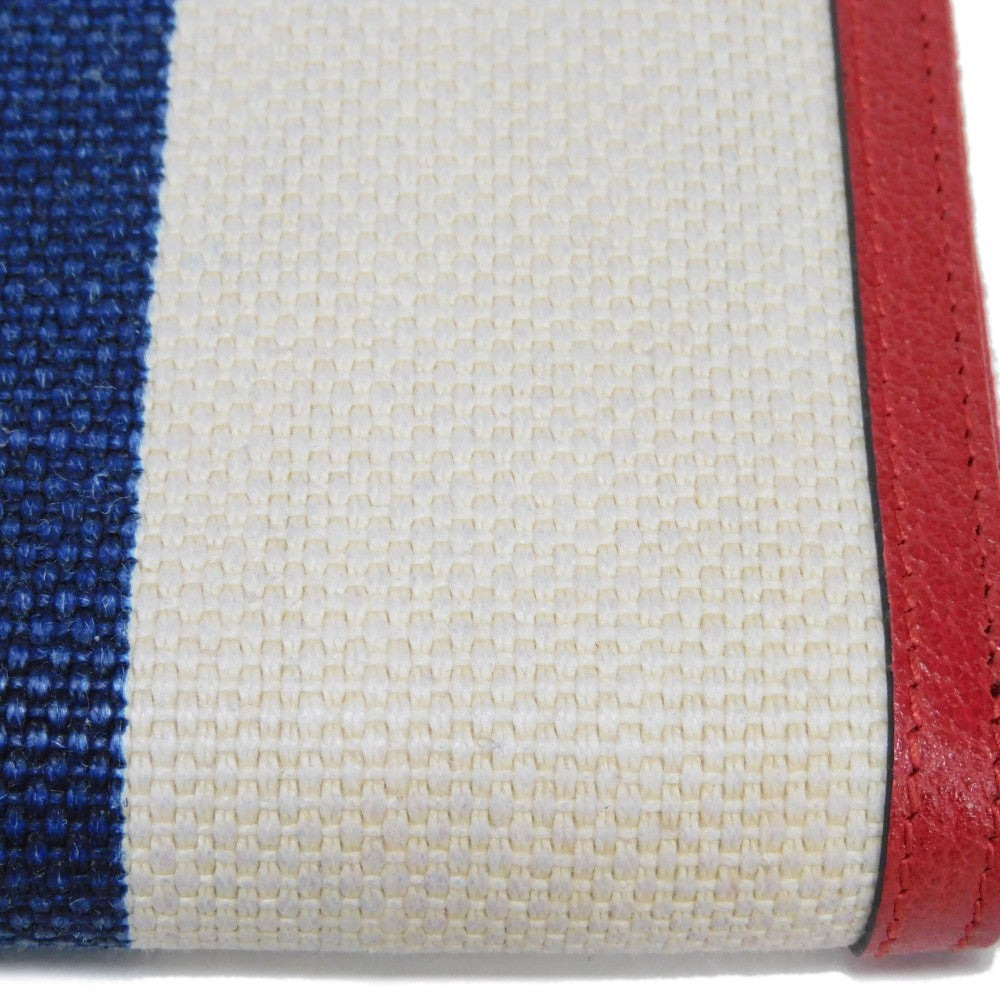 GUCCI Long Wallet Purse 524790 9SBCG 9093 Baia de la linen canvas x calf leather Tricolor logo Baiadera Zip Around Wallet