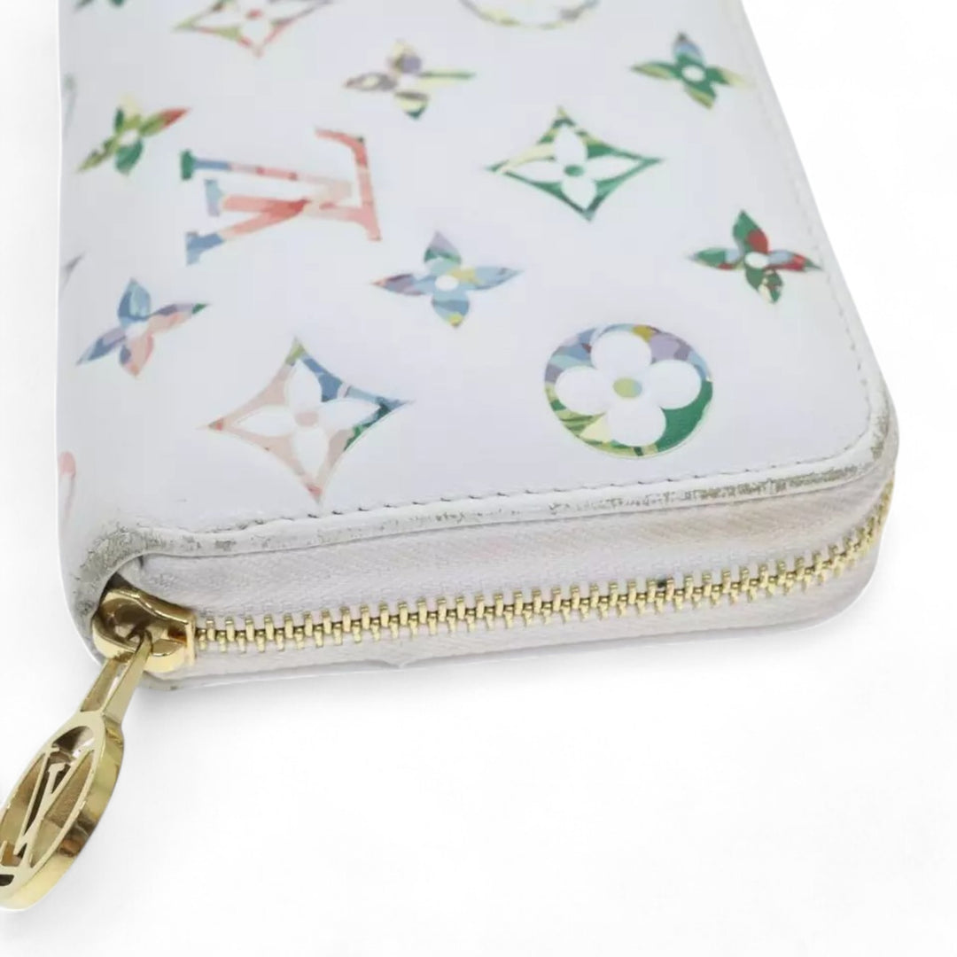 Louis Vuitton Monogram Garden Zippy Wallet White Multicolor Long Women's Wallet