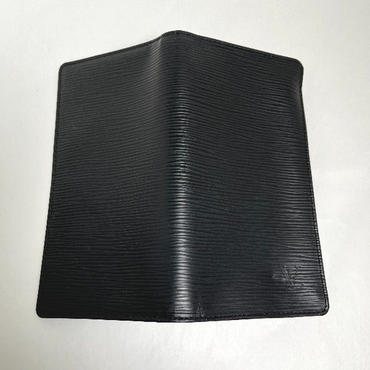 LOUIS VUITTON Long Wallet Purse M63212 Epi Leather Noir Folded wallet Epi Porto Cartes Crdit mens Used Authentic