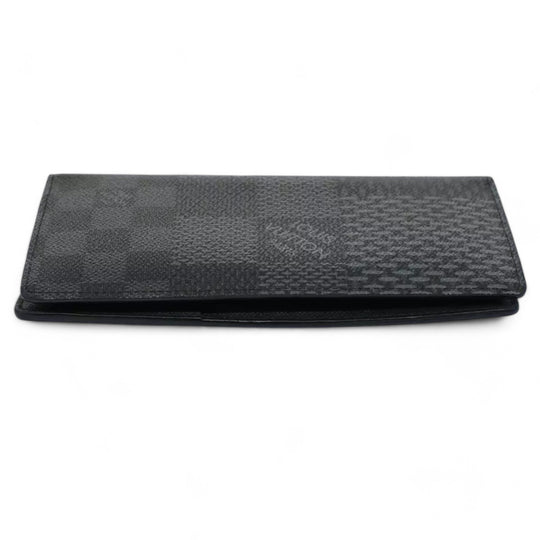 Louis Vuitton Damier Brazza Wallet Long Wallet Graphite Black Men's