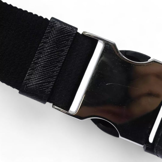 Prada Waist Bag Nylon Black Unisex Belt Bag Adjustable Strap