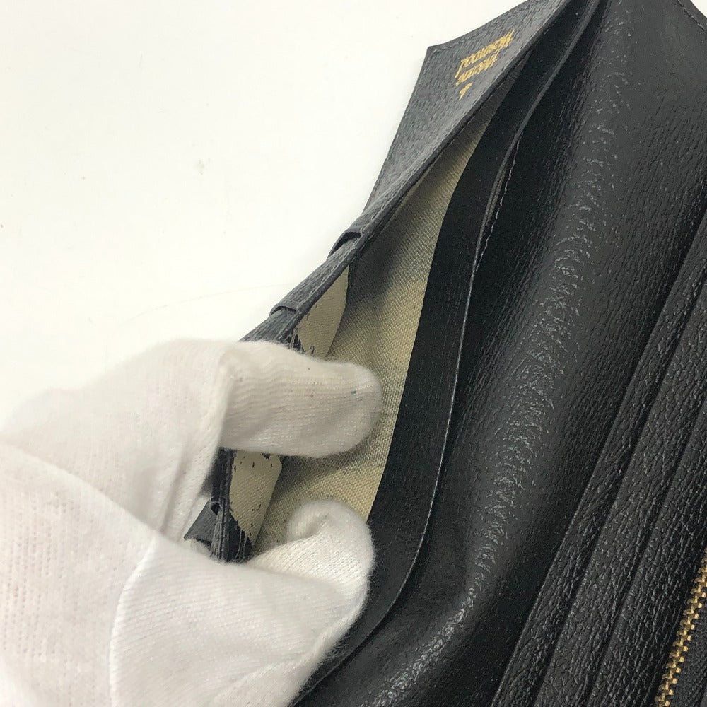 Vivienne Westwood Long Wallet Purse leather black Orb Women Used Authentic