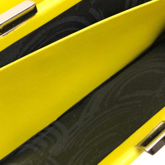 Emilio Pucci Long Wallet Purse leather Yellow type Gamaguchi Women Used Authentic