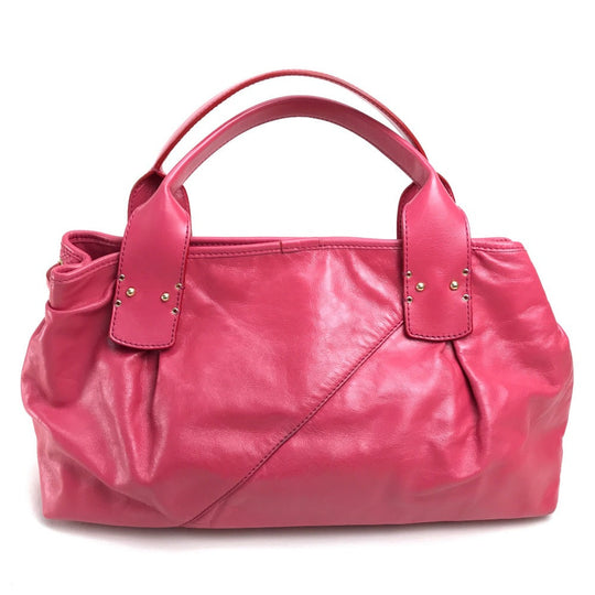 MARC JACOBS Tote Bag leather pink logo quilting Women Used Authentic