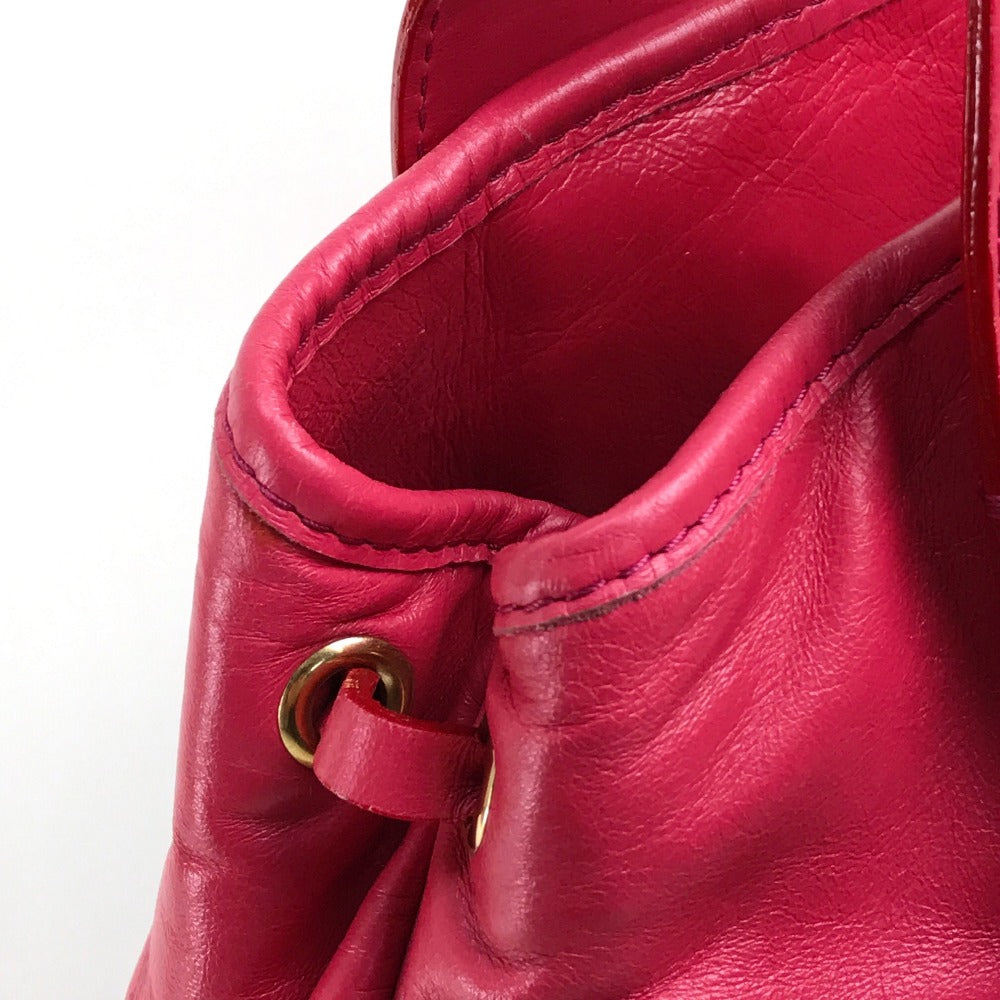 MARC JACOBS Tote Bag leather pink logo quilting Women Used Authentic