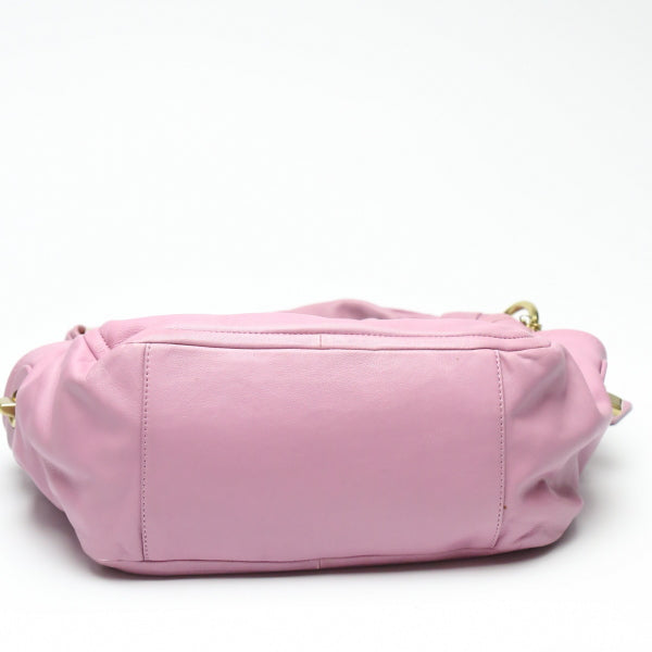 COACH Tote Bag 13412 leather purple Shoulder Bag Calfskin Women Used Authentic