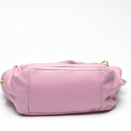 COACH Tote Bag 13412 leather purple Shoulder Bag Calfskin Women Used Authentic