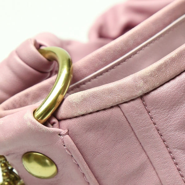 COACH Tote Bag 13412 leather purple Shoulder Bag Calfskin Women Used Authentic