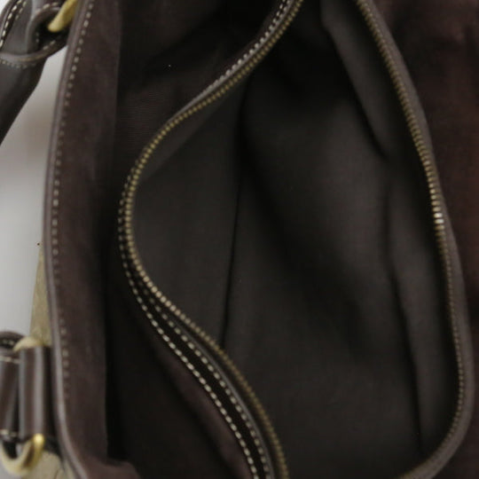CELINE Handbag Suede beige Suede Celine Boogie bag Women Used Authentic