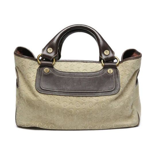 CELINE Handbag Suede beige Suede Celine Boogie bag Women Used Authentic