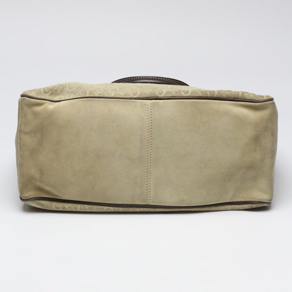 CELINE Handbag Suede beige Suede Celine Boogie bag Women Used Authentic