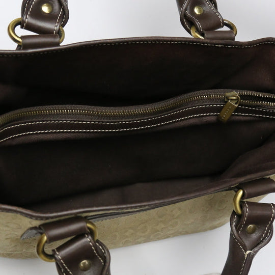 CELINE Handbag Suede beige Suede Celine Boogie bag Women Used Authentic