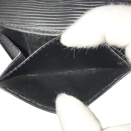 LOUIS VUITTON Coin case M63412 Epi Leather black Compact wallet Porto Monnaie Simple Coin Purse