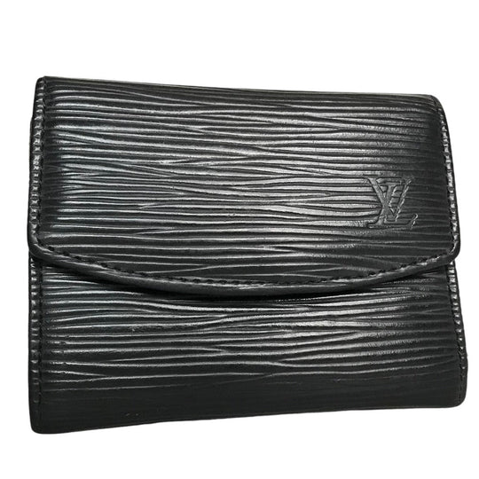 LOUIS VUITTON Coin case M63412 Epi Leather black Compact wallet Porto Monnaie Simple Coin Purse