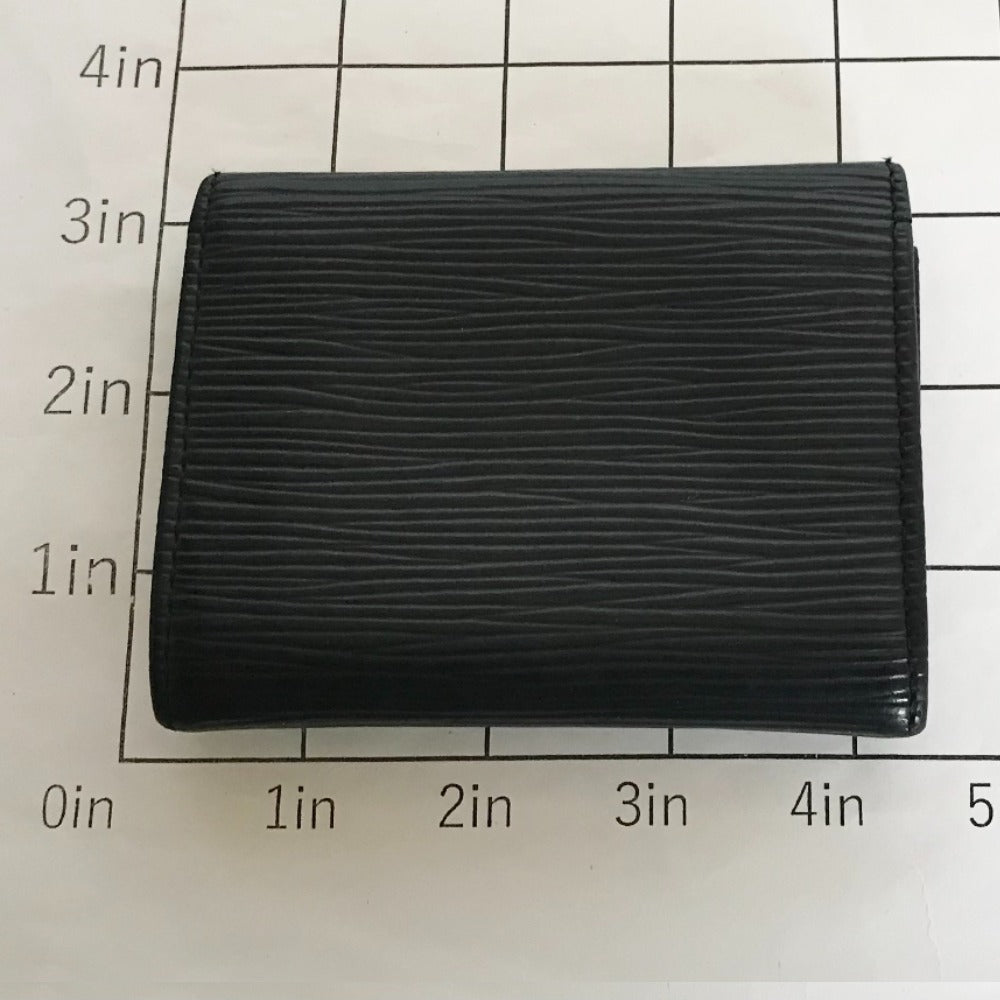 LOUIS VUITTON Coin case M63412 Epi Leather black Compact wallet Porto Monnaie Simple Coin Purse