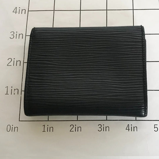 LOUIS VUITTON Coin case M63412 Epi Leather black Compact wallet Porto Monnaie Simple Coin Purse