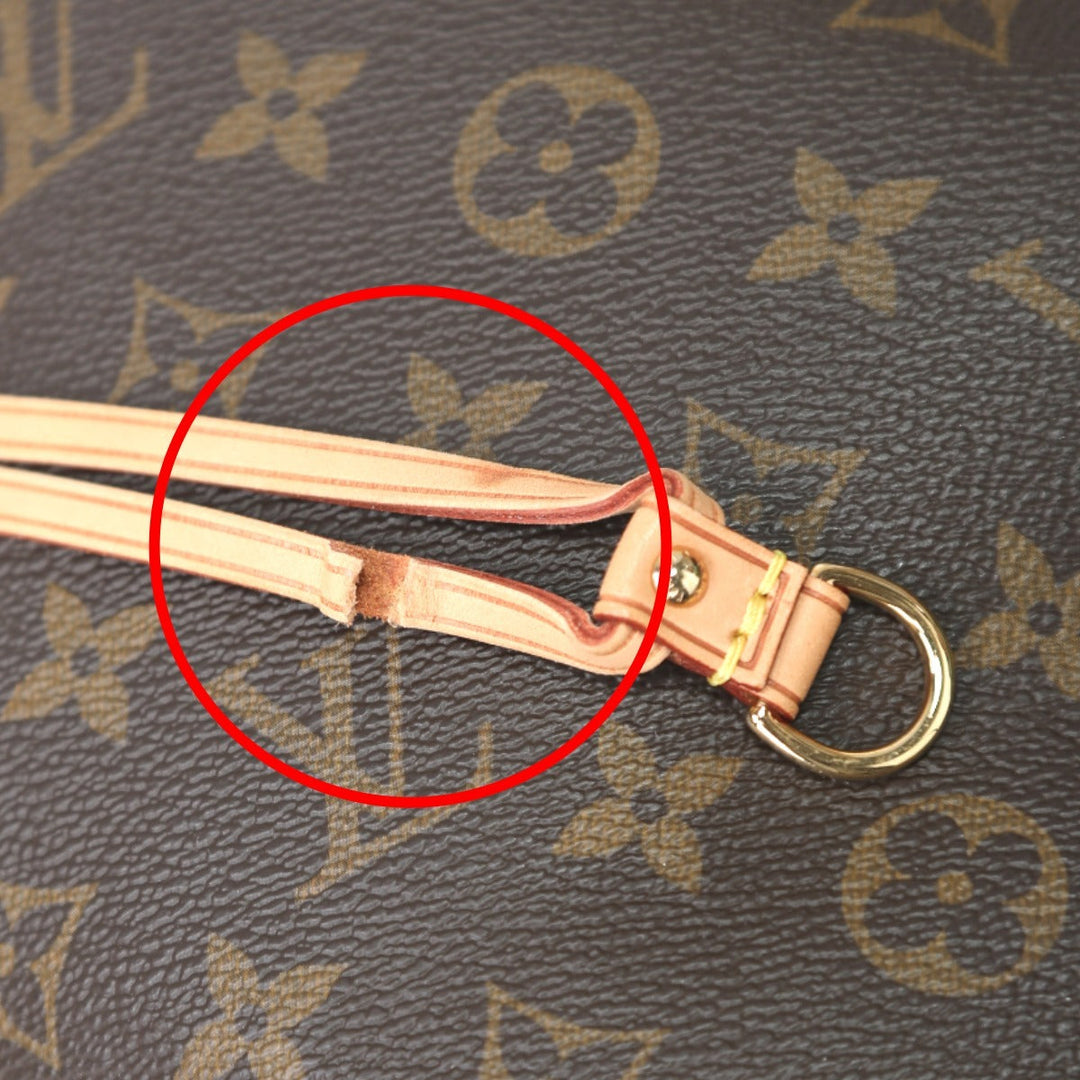 LOUIS VUITTON Tote Bag M40157 Monogram canvas Brown Tote Bag Monogram Discontinued Neverfull GM Women Used Authentic