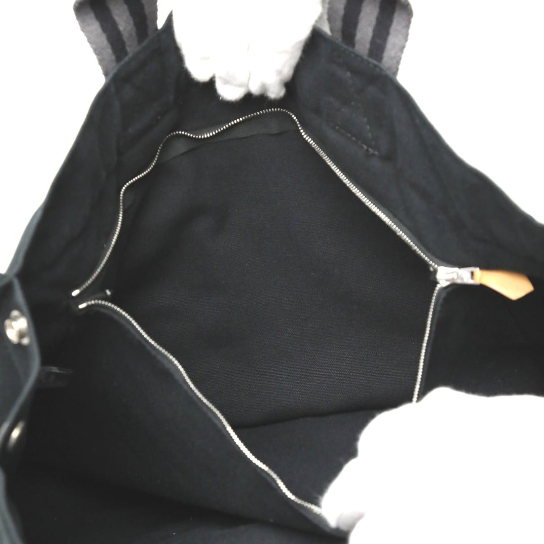 HERMES Tote Bag cotton black Tote Bag Fool ToeMM Her Line Women(Unisex) Used Authentic