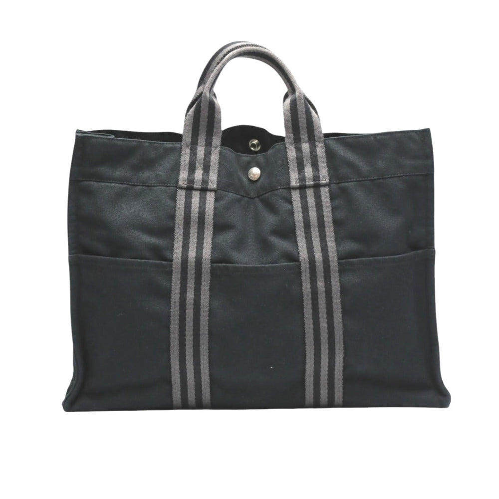 HERMES Tote Bag cotton black Tote Bag Fool ToeMM Her Line Women(Unisex) Used Authentic