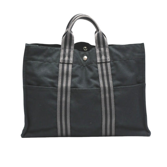 HERMES Tote Bag cotton black Tote Bag Fool ToeMM Her Line Women(Unisex) Used Authentic