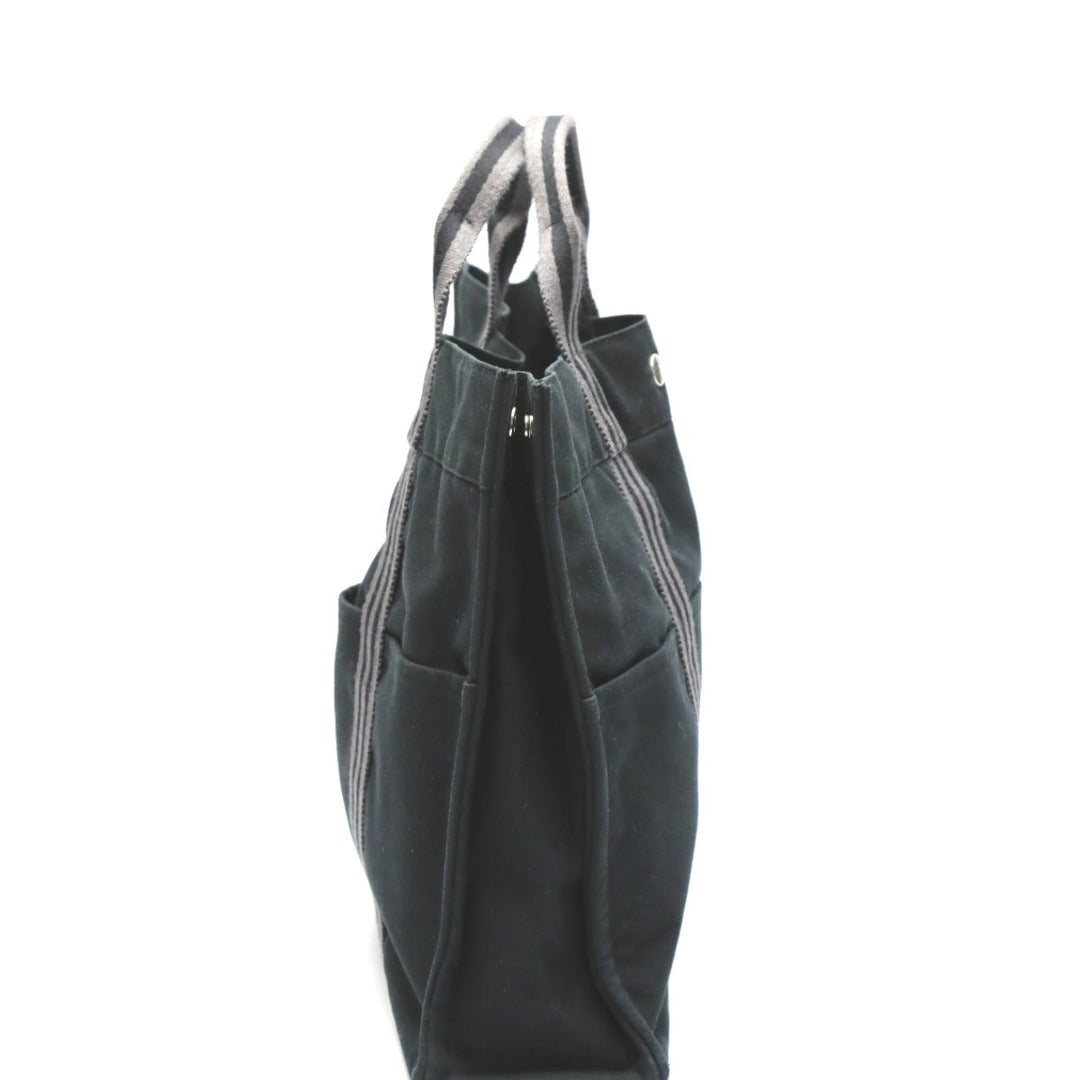 HERMES Tote Bag cotton black Tote Bag Fool ToeMM Her Line Women(Unisex) Used Authentic