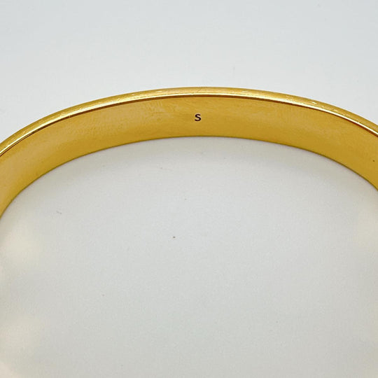 LOUIS VUITTON bracelet M00251 Gold Plated gold Cuff nanogram Monogram S size Women Used Authentic