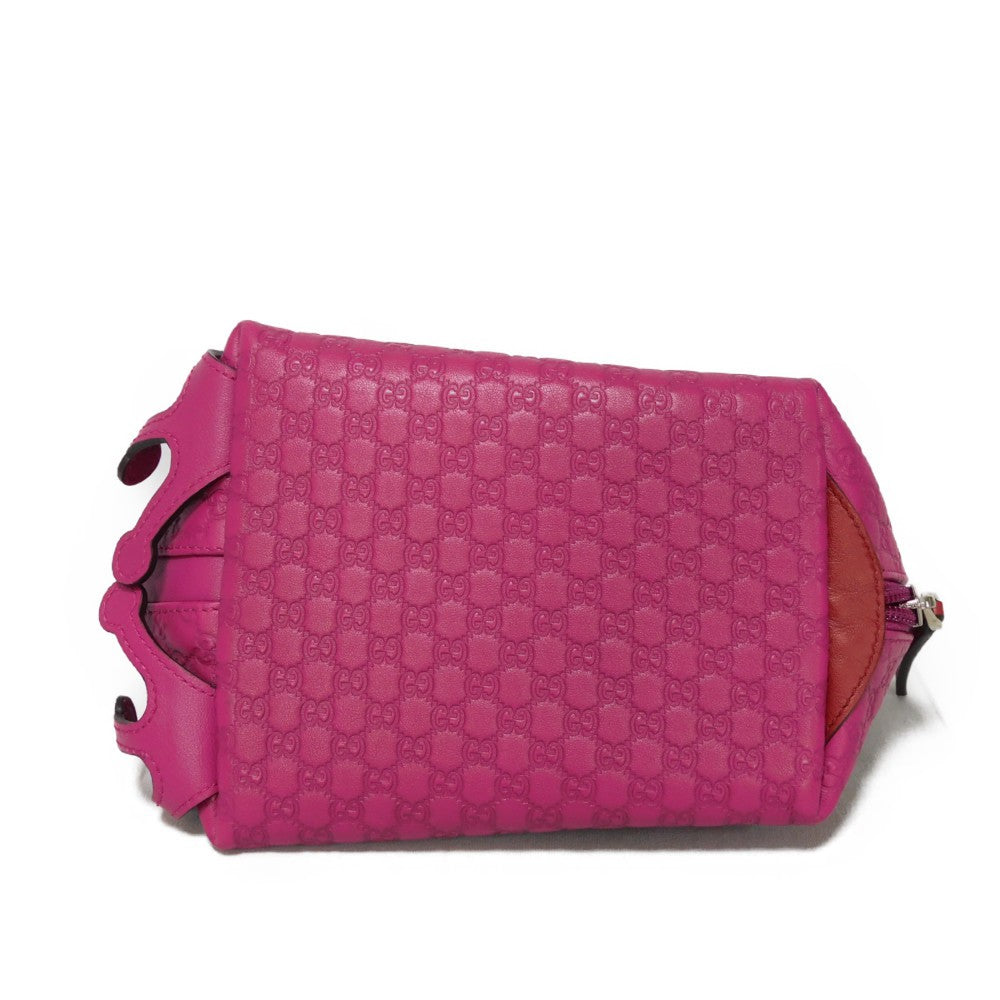 GUCCI Handbag 340620 Gucci Shima Leather (GG stamped) purple Micro GG Shima Gucci Shima Children Frog